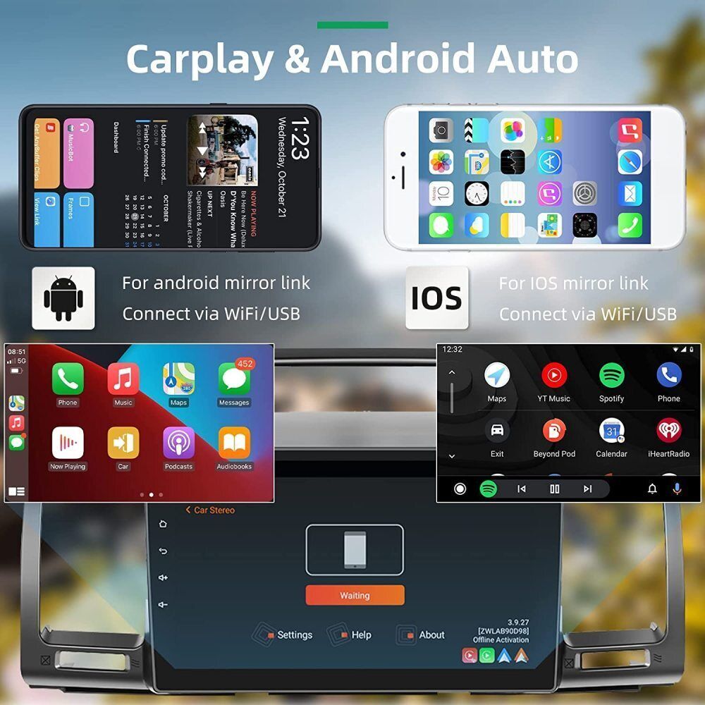 5G Wifi Radio HiFi SWC Backup Camera For 2002-06 Toyota Camry Carplay Android
