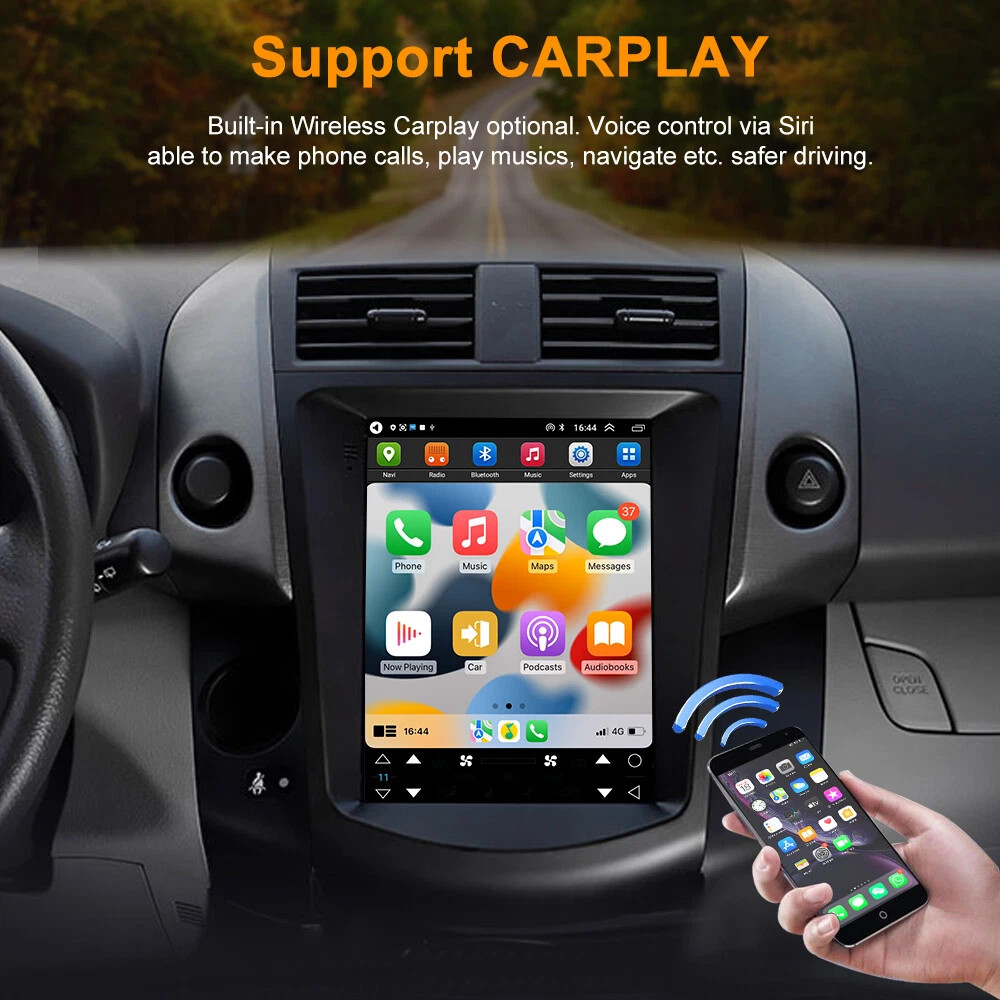 Tesla Screen Android 13 Car Radio GPS Player Stereo For Toyota RAV4 2008-2012 BT