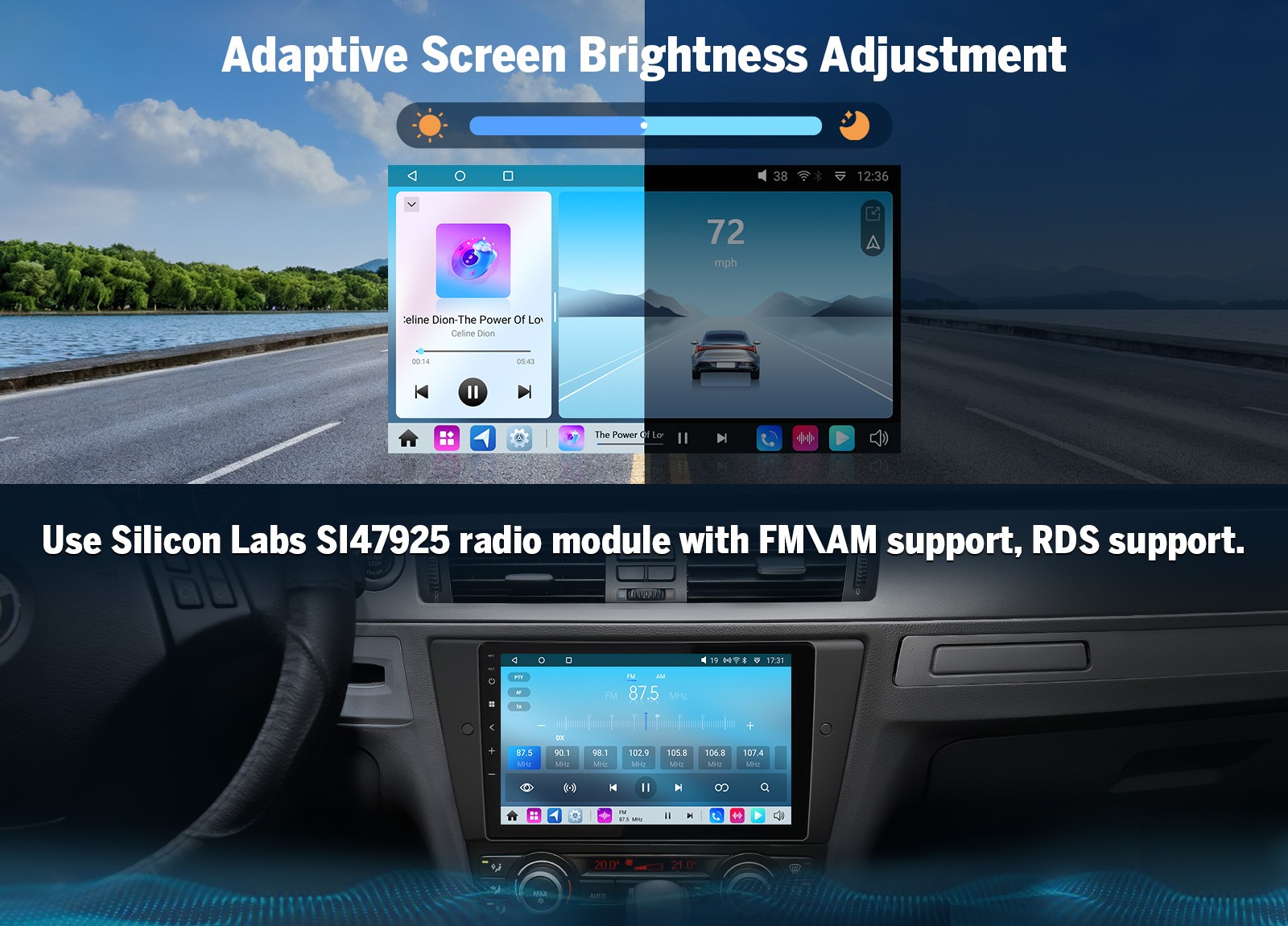 Eonon E90X7S Android 9″ QLED CarPlay Car Stereo Radio for BMW E90 6+64GB DSP SWC