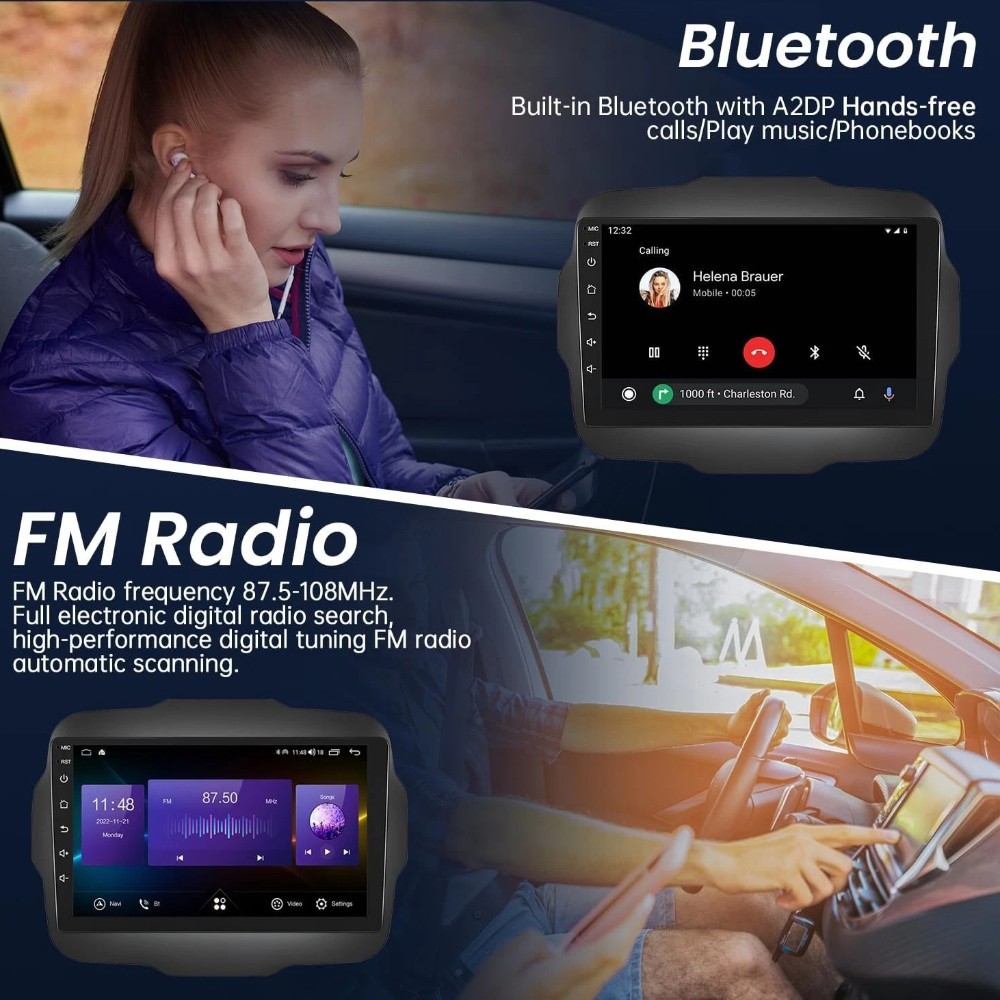For Jeep Renegade 2015-2020 Apple Carplay Android 15 Car Stereo Radio GPS Navi