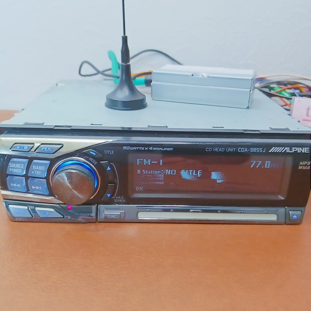 ALPINE CDA-9855J Car Audio 1DIN CD/MP3/iPod Bio EL Display w/ Remote Japan
