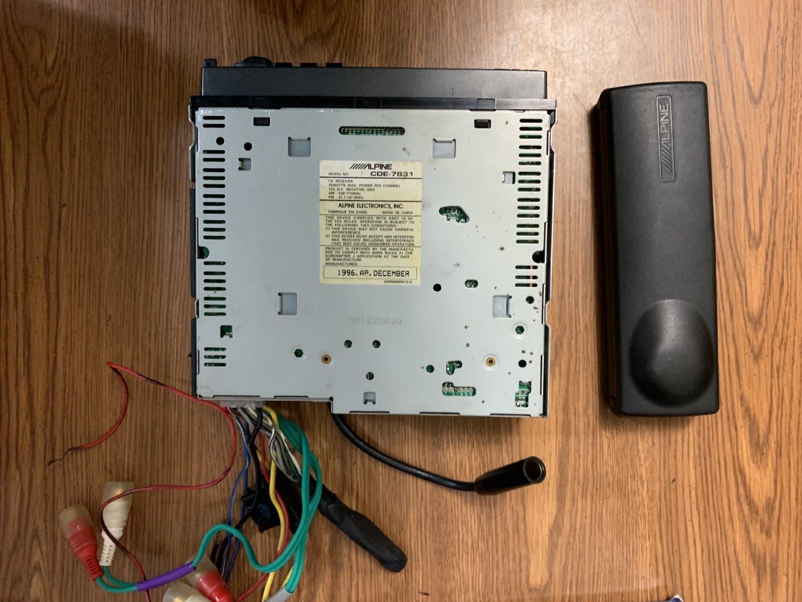 Alpine CDE-7831 CD Player