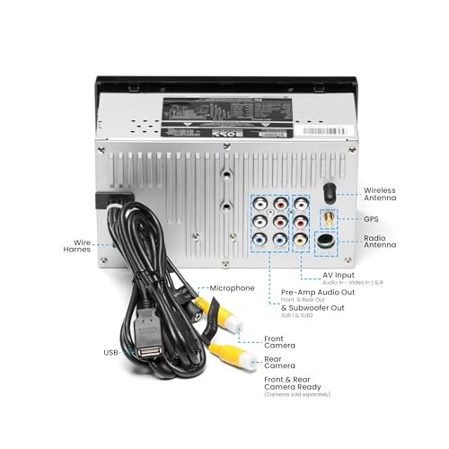 BVCP9700A Car Stereo – Apple CarPlay, Android Auto, Double Din, 7 7 Inch No CD