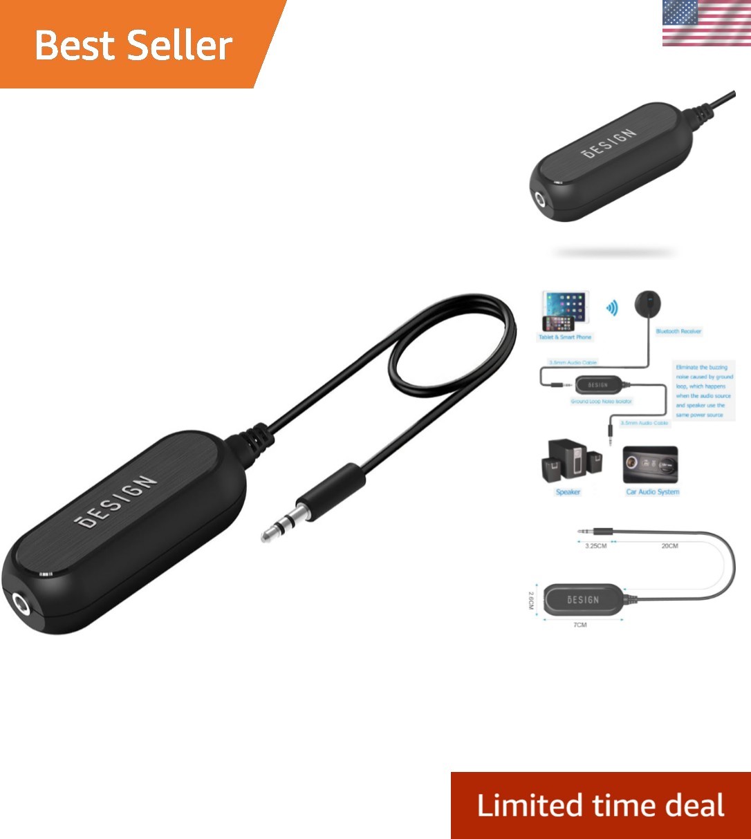 High-Quality 0.138 Inch Audio Ground Loop Isolator by Besign – Plug and Play