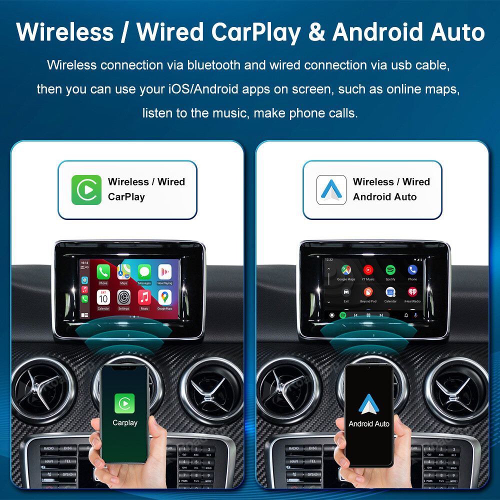 RT Wireless Android Auto CarPlay Interface for Mercedes Benz A B CLA GLA NTG4.5