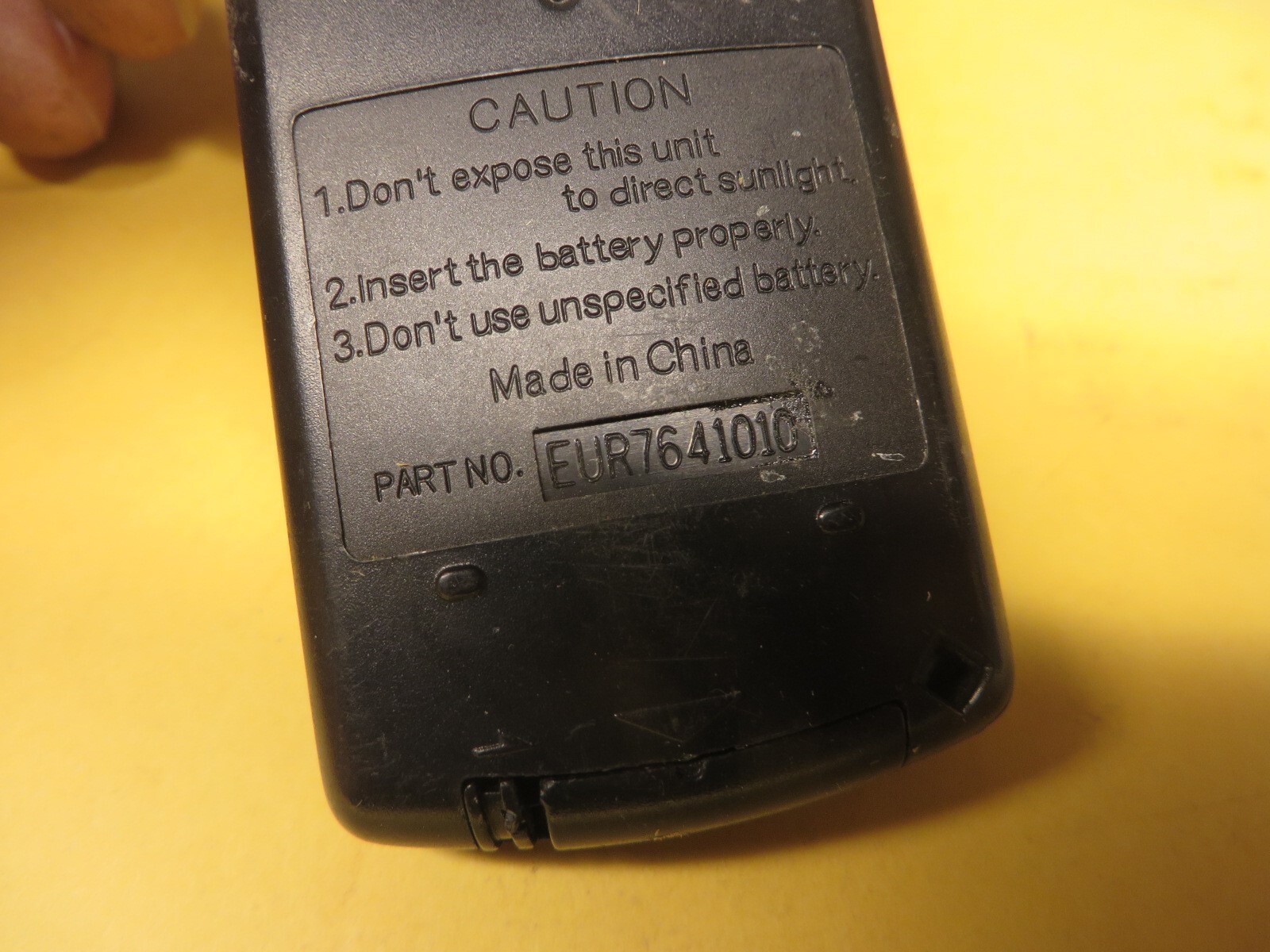 PANASONIC RADIO CD AUDIO REMOTE CONTROL # EUR7641010