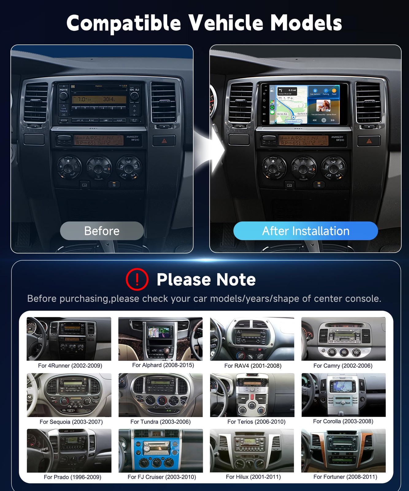 4+64G Car Stereo Radio for Toyota 4Runner 2003-2009,for Tundra 2003-2006,for …