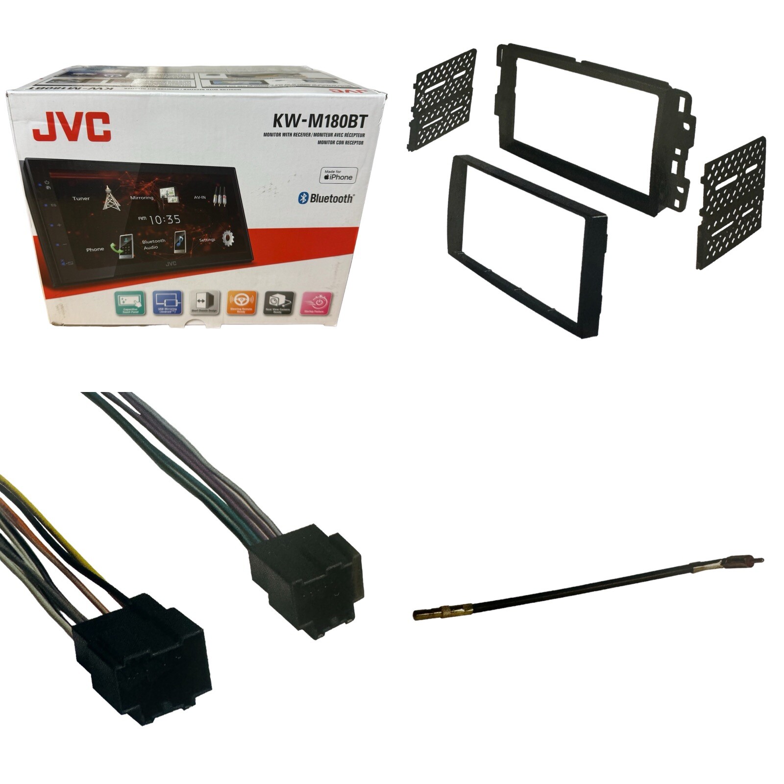 2Din Jvc Package car stereo dash radio kit Bluetooth for Buick LUCERNE 2006-2011