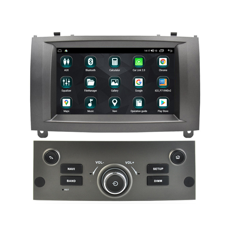 For Peugeot 407 2004-2011 Car Stereo Radio 8-Core Android 12 Carplay GPS 2+32G