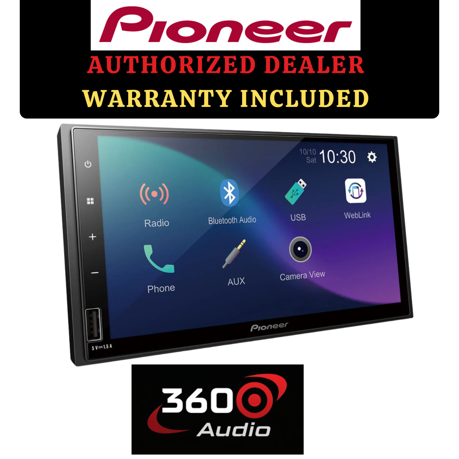 Pioneer DMH-470EX 7” Capacitive Touchscreen Bluetooth Digital Media Receiver