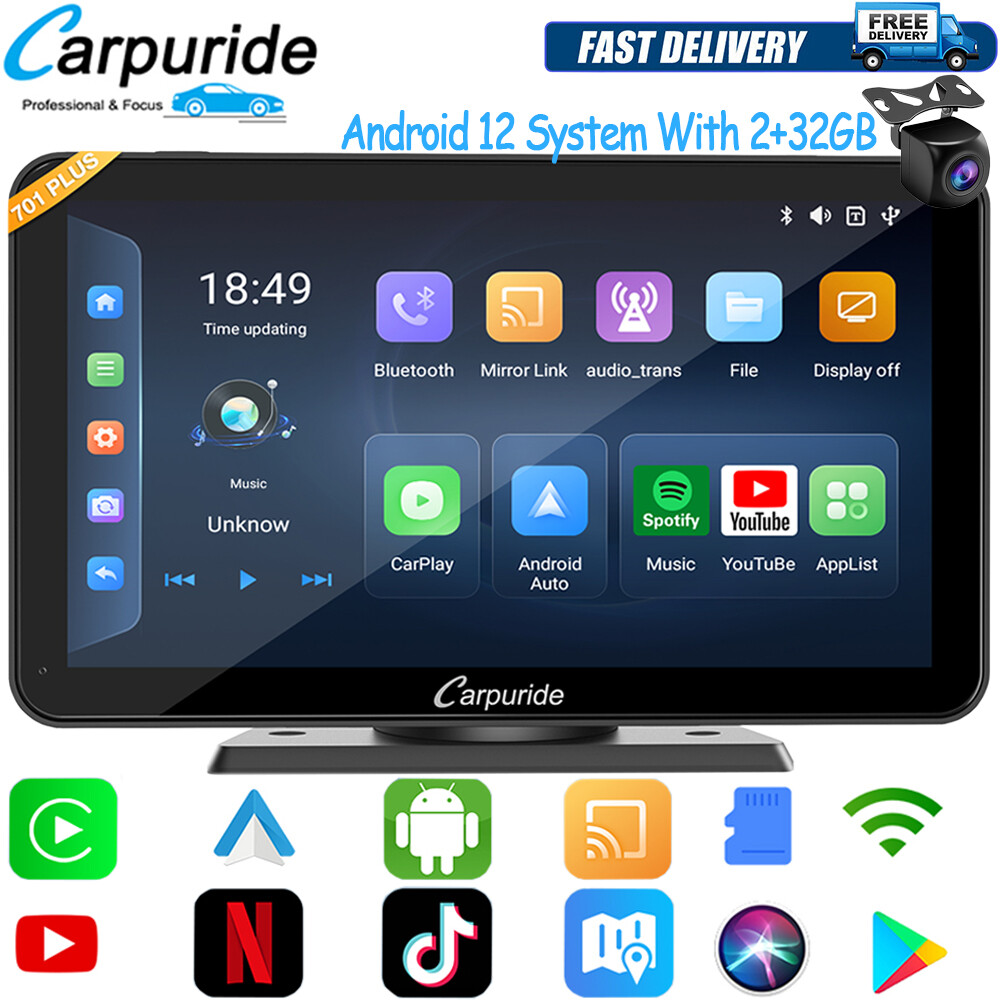 Carpuride W701Plus Dual Bluetooth Wireless Apple CarPlay GPS Android Auto Radio