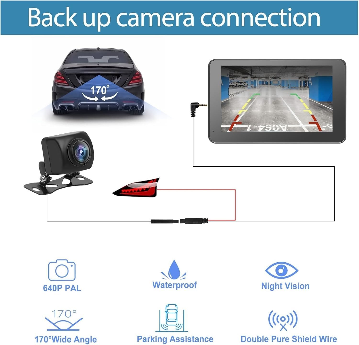 7-Inch HD Wireless Carplay & Android Auto Touchscreen with Backup Camera
