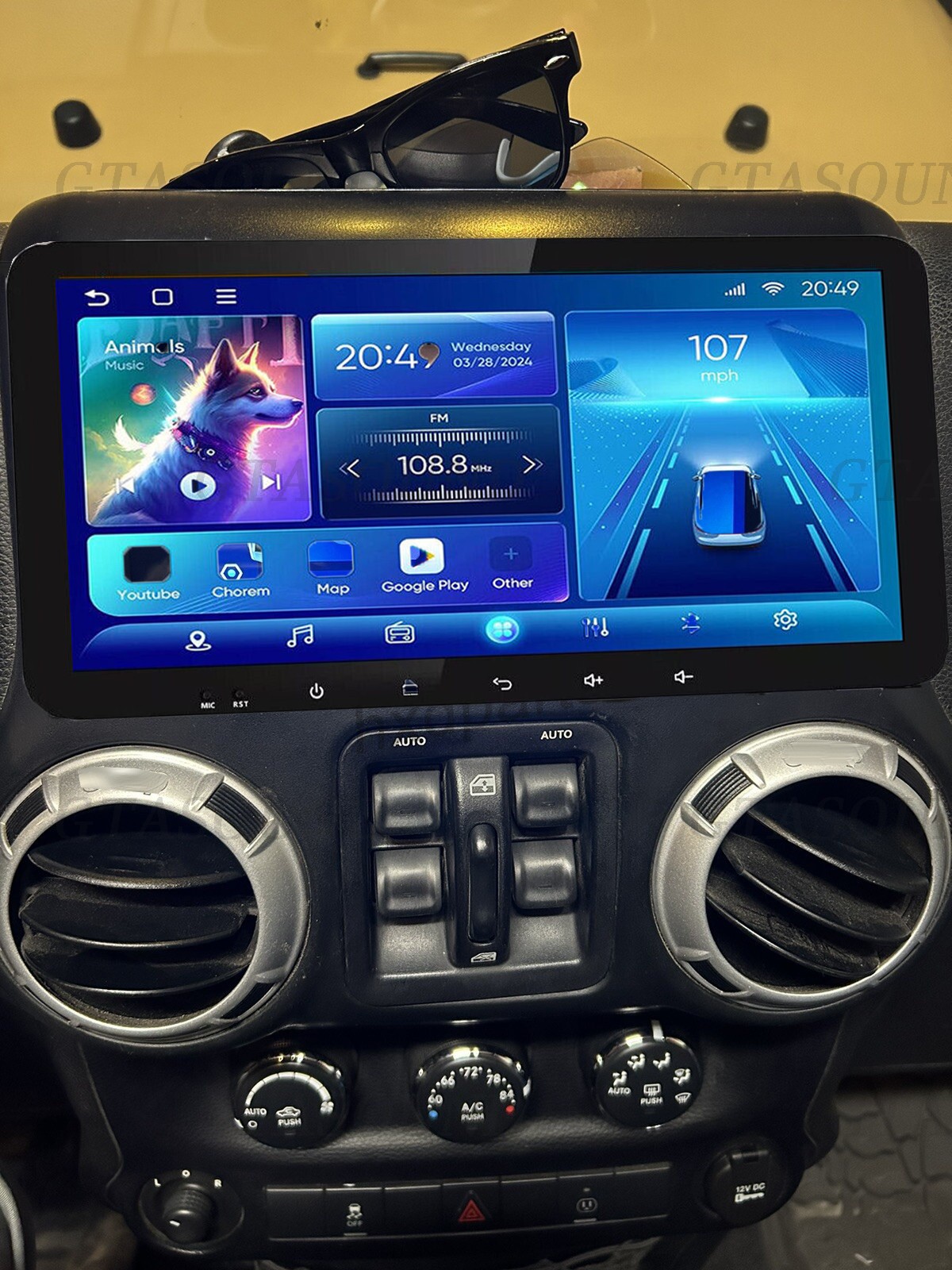 10.33″ CarPlay For Jeep Wrangler 2007-2018 Android 14 Car Radio Stereo GPS 2+64