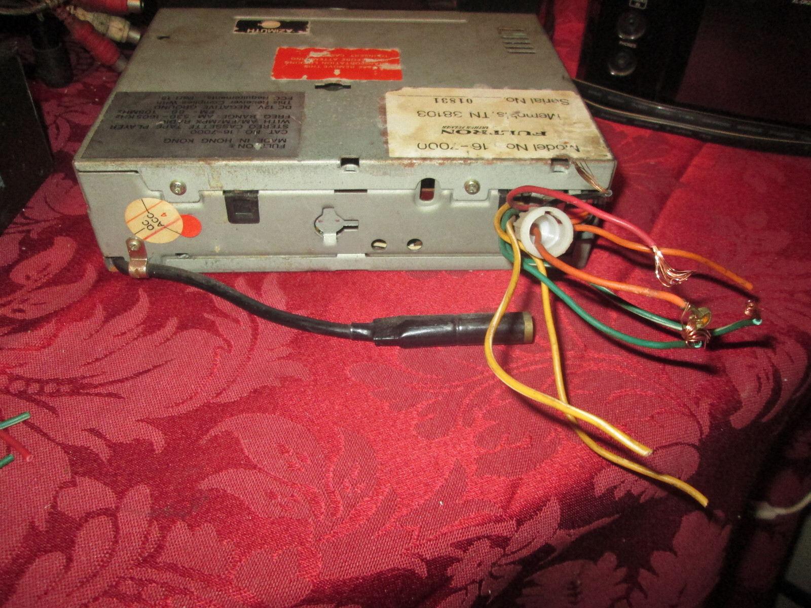 Fultron 16-7000 Cassette Deck Receiver VINTAGE 12V AS-IS Memphis Audio