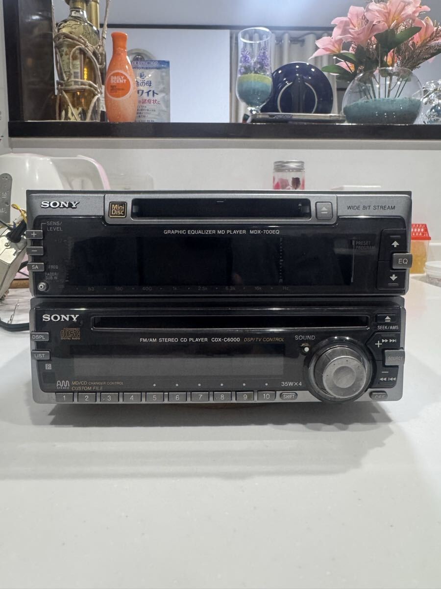 Sony CDX-C6000 MDX-700EQ Car Audio CD MD Player Equalizer Set Vintage JDM