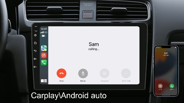 9″ Double Din Car Stereo, 2G+64G Android Auto & Wireless Carplay, GPS, Bluetooth