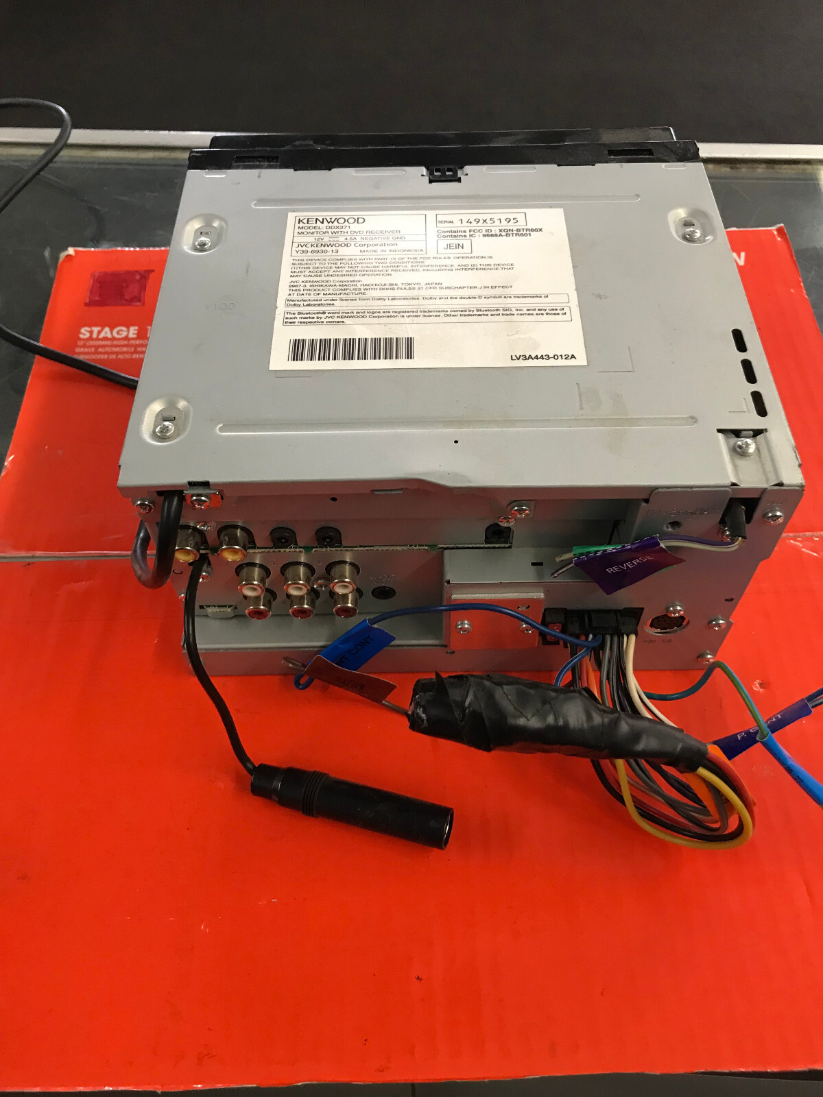Kenwood DDX371 FOR PARTS REPAIR OR NOT WORKING UNIT
