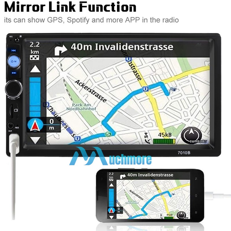 7″ Car Stereo Radio Double Din Carplay Android 15 GPS WiFi Touch Screen FM + Cam