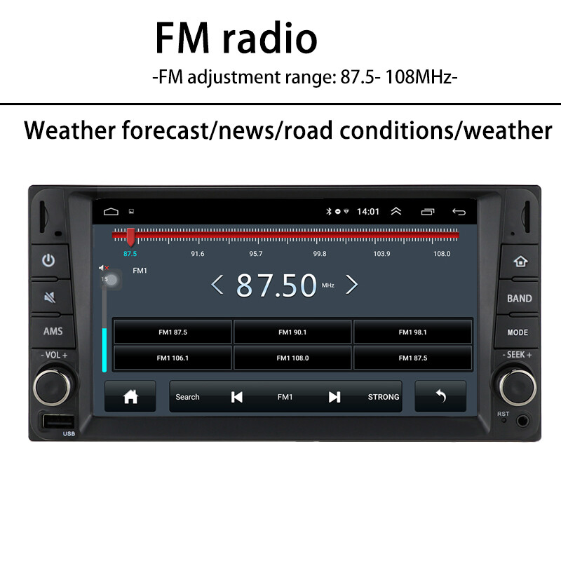 2 Din 7″ Car Radio Android Multimedia Player BT Touch Screen GPS WiFi for Toyota