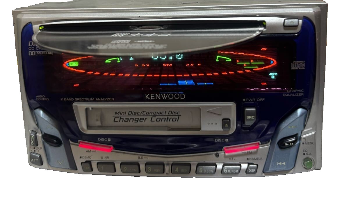 JDM Kenwood DPX-4000V CD MD 2DIN Stereo Receiver Player Retro Blue Display OEM