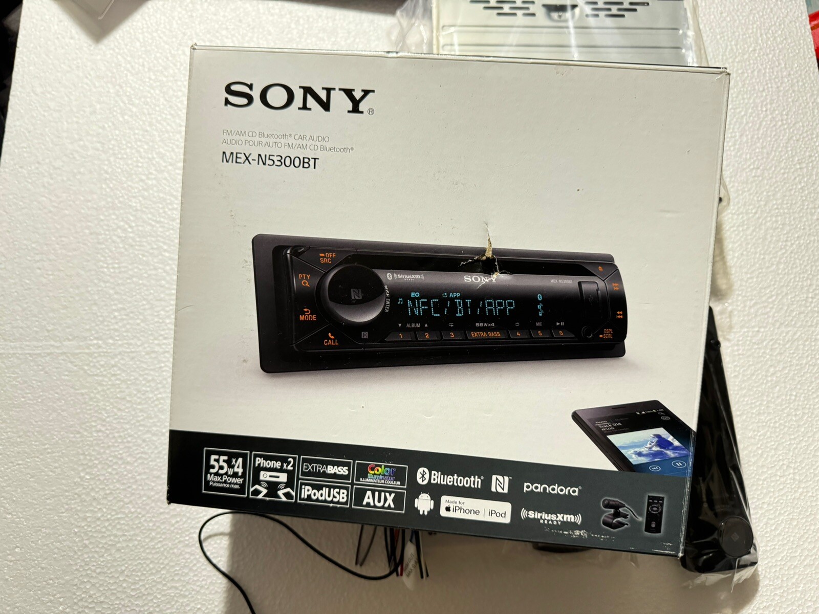 Sony MEX-N5300BT Car Stereo SDIN AM FM Radio, Bluetooth, CD Player, USB, AUX