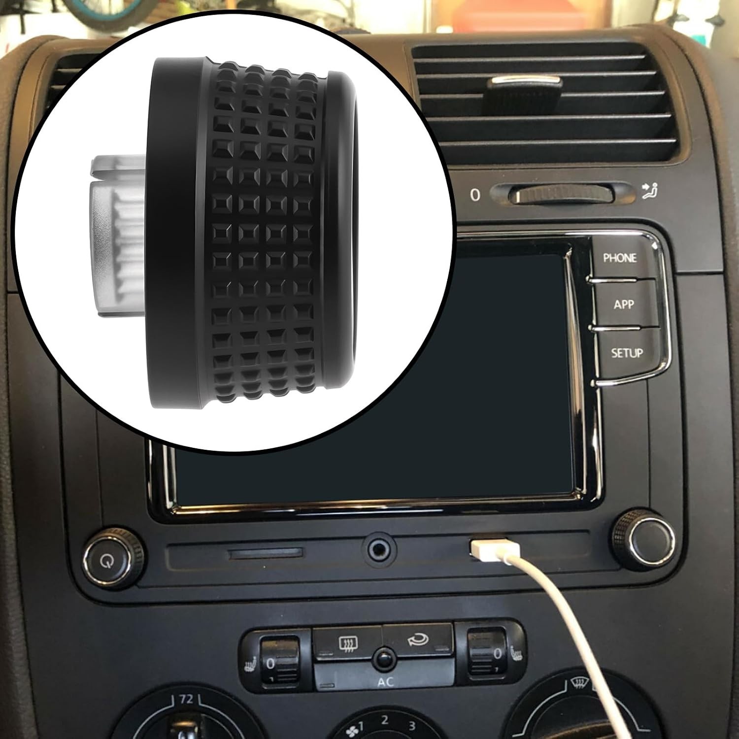 Durable Black Car Radio Knob for VW Vehicles – Seamless Installation & Comfort