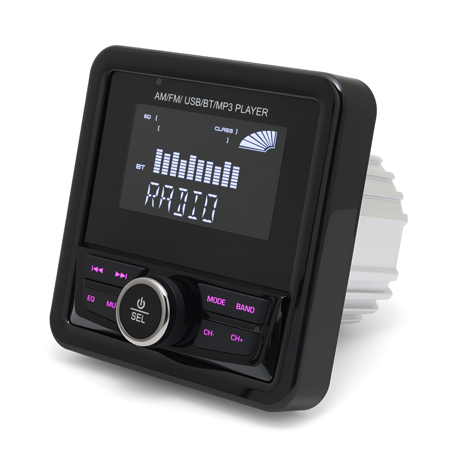 Marine Digital Media Receiver Bluetooth Waterproof LCD Display Boat Radio System