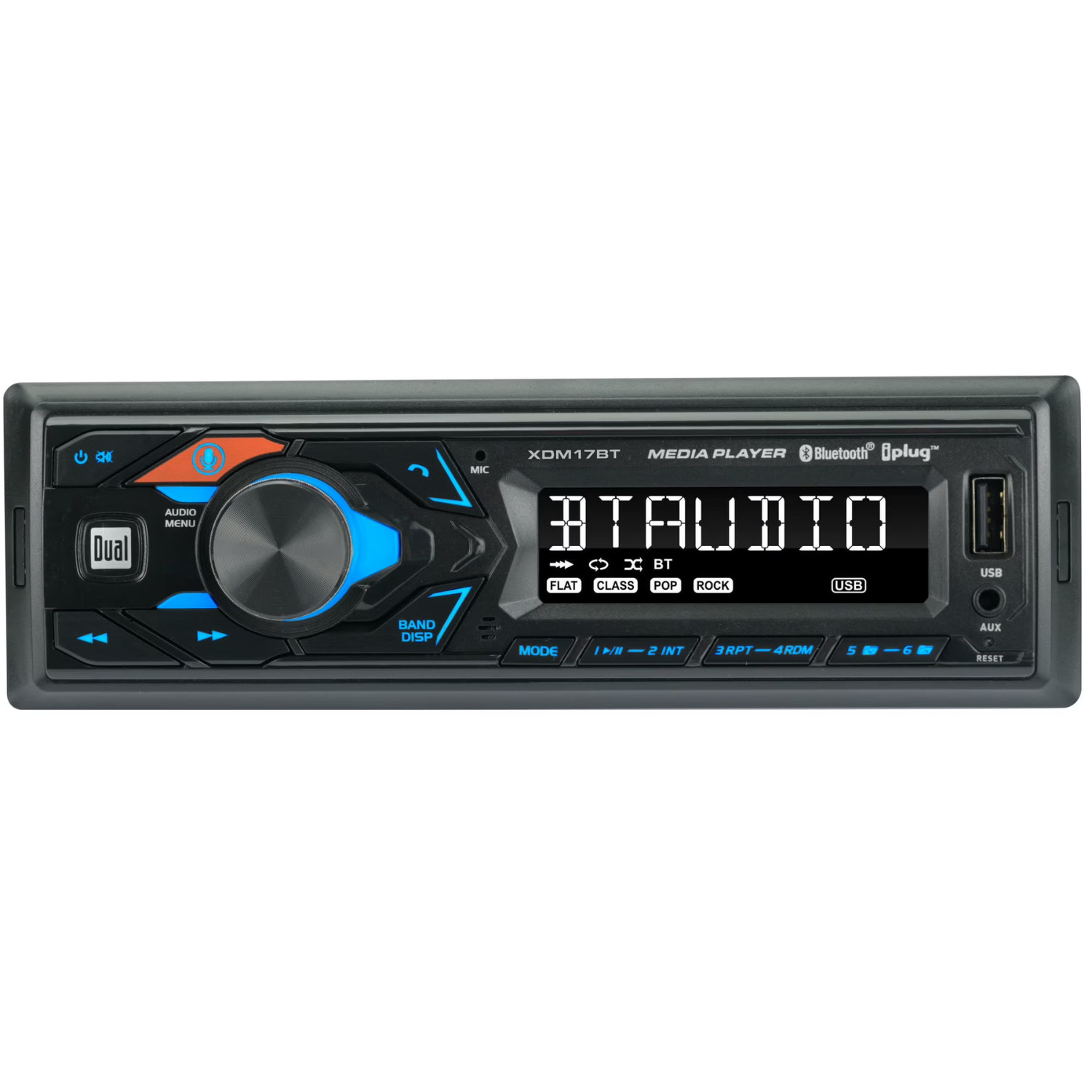 Dual XD172SPK2 Bluetooth Single DIN Car Stereo w/ 2 Speakers New