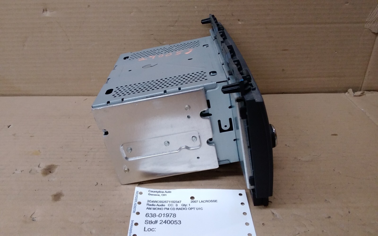 2007 BUICK LACROSSE AM MONO FM CD RADIO (OPT U1C)