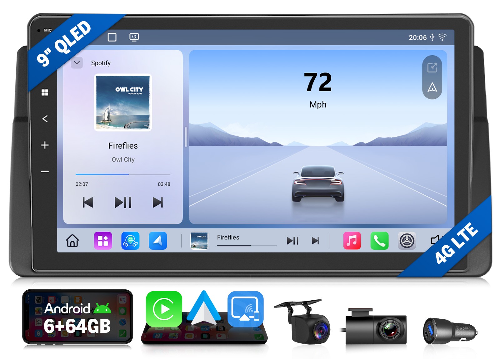 9″Android 13 Car Radio for BMW E46 330i M3 CarPlay GPS Navigation Bluetooth 6+64