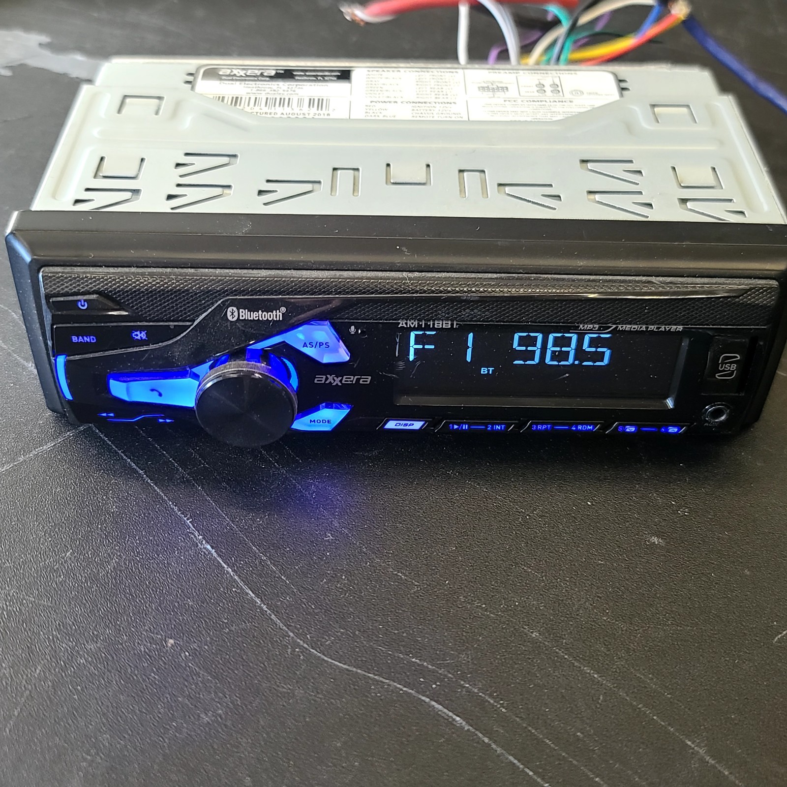 Axxera AM118BT Bluetooth, USB, AUX BLUE SCREEN 💙