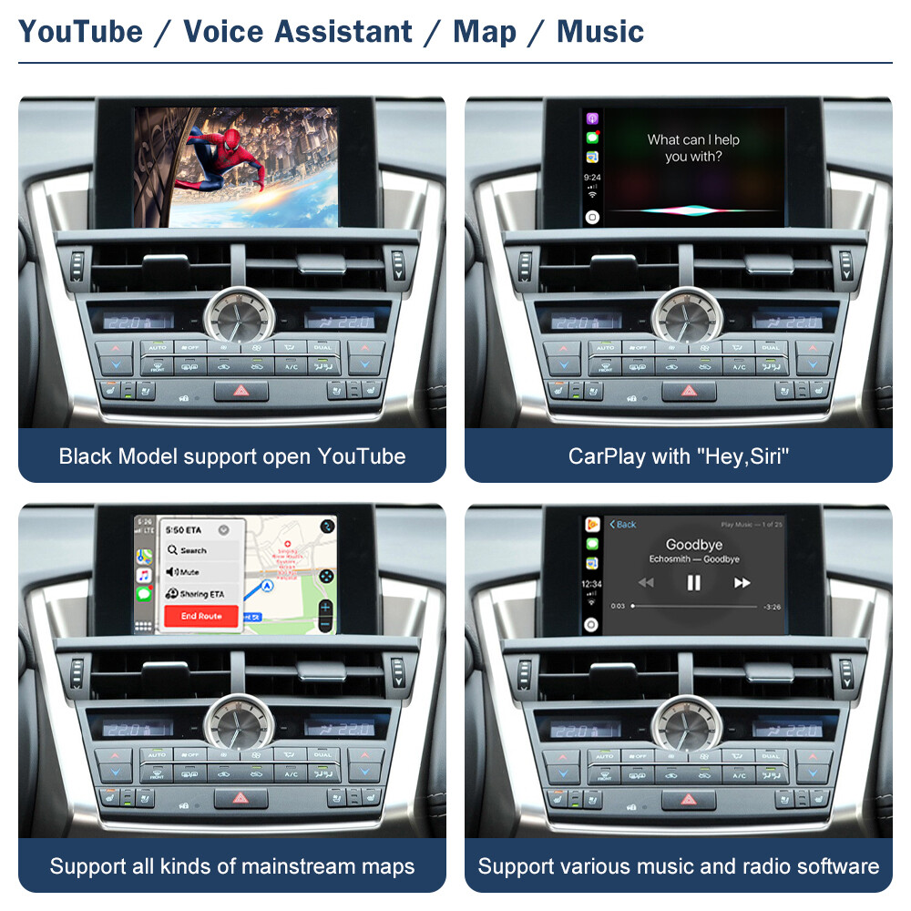 Wireless Carplay Android Auto Module For Lexus NX 2014-2019 Mirror Link GPS Navi