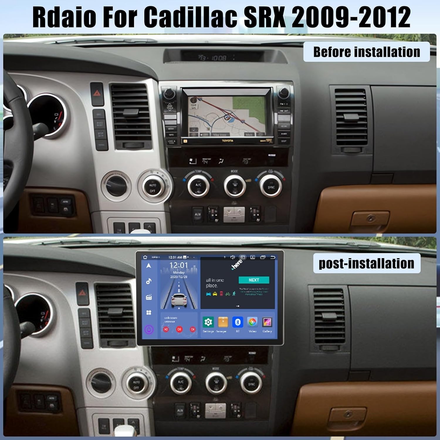 13.1″ Android 13 Car Stereo Radio for Toyota Tundra 2007-2013 Sequoia GPS WIFI