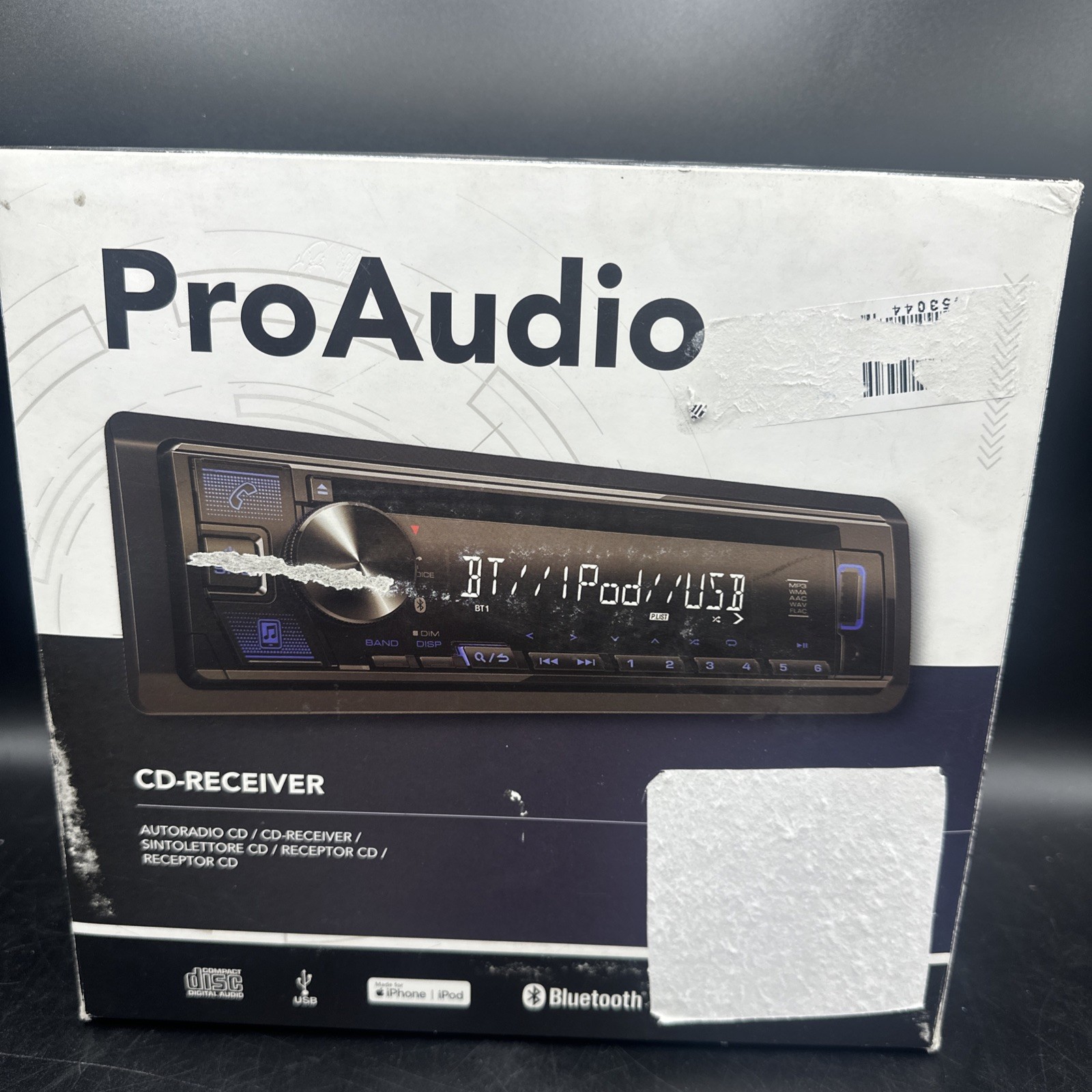 NEW ProAdio PP107234 AM/FM-CD-Bluetooth-USB-iPhone/iPod-Spotify Stereo Receiver