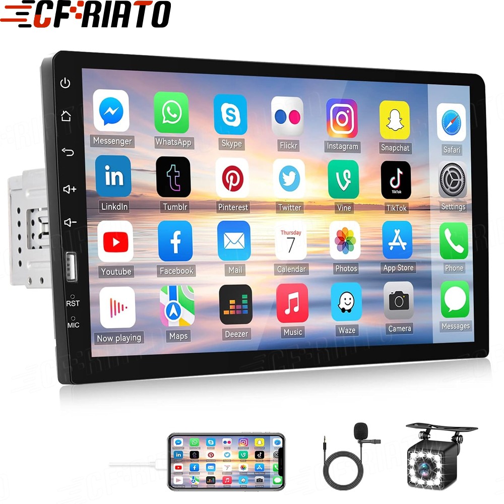 9” Single 1 Din Car Radio Stereo MP5 Bluetooth TouchScreen USB Player + Camera