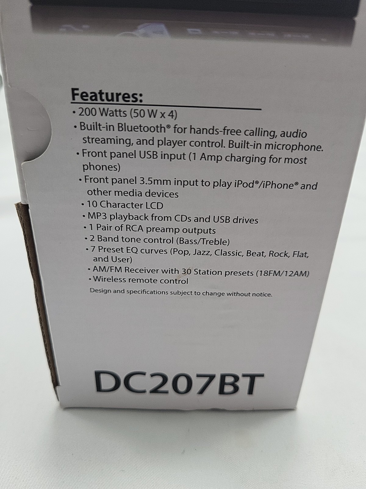 Car Dual CD Receiver W/Bluetooth – DC207BT – 2021 – W/Remote – USB – MP3 – RCA