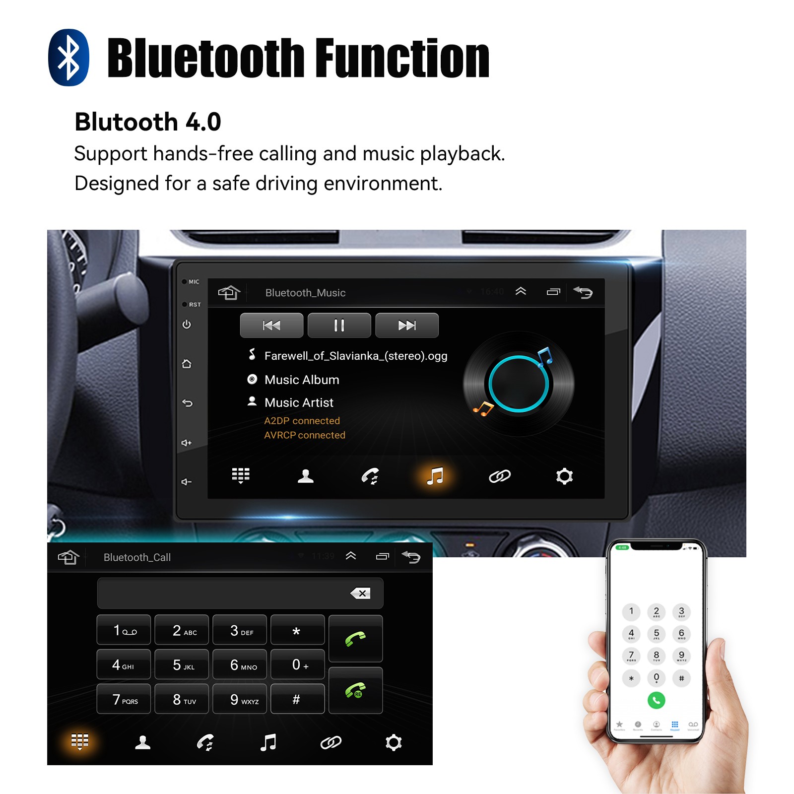 7′ Double 2 Din Android 15 Touch Screen Car Stereo Radio GPS WIFI BT Carplay AHD