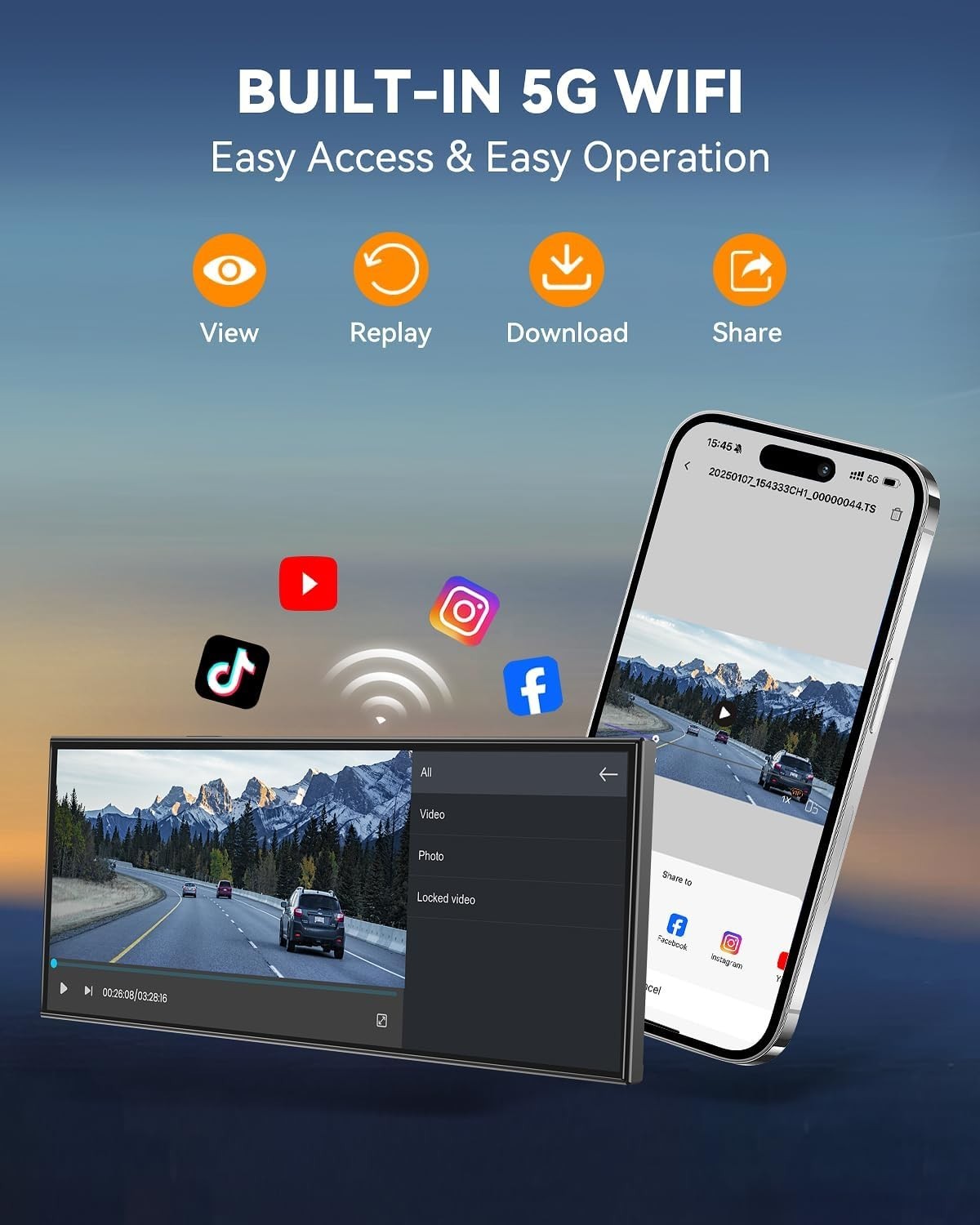 11.5″ Wireless Carplay Screen – Apple Carplay & Android Auto