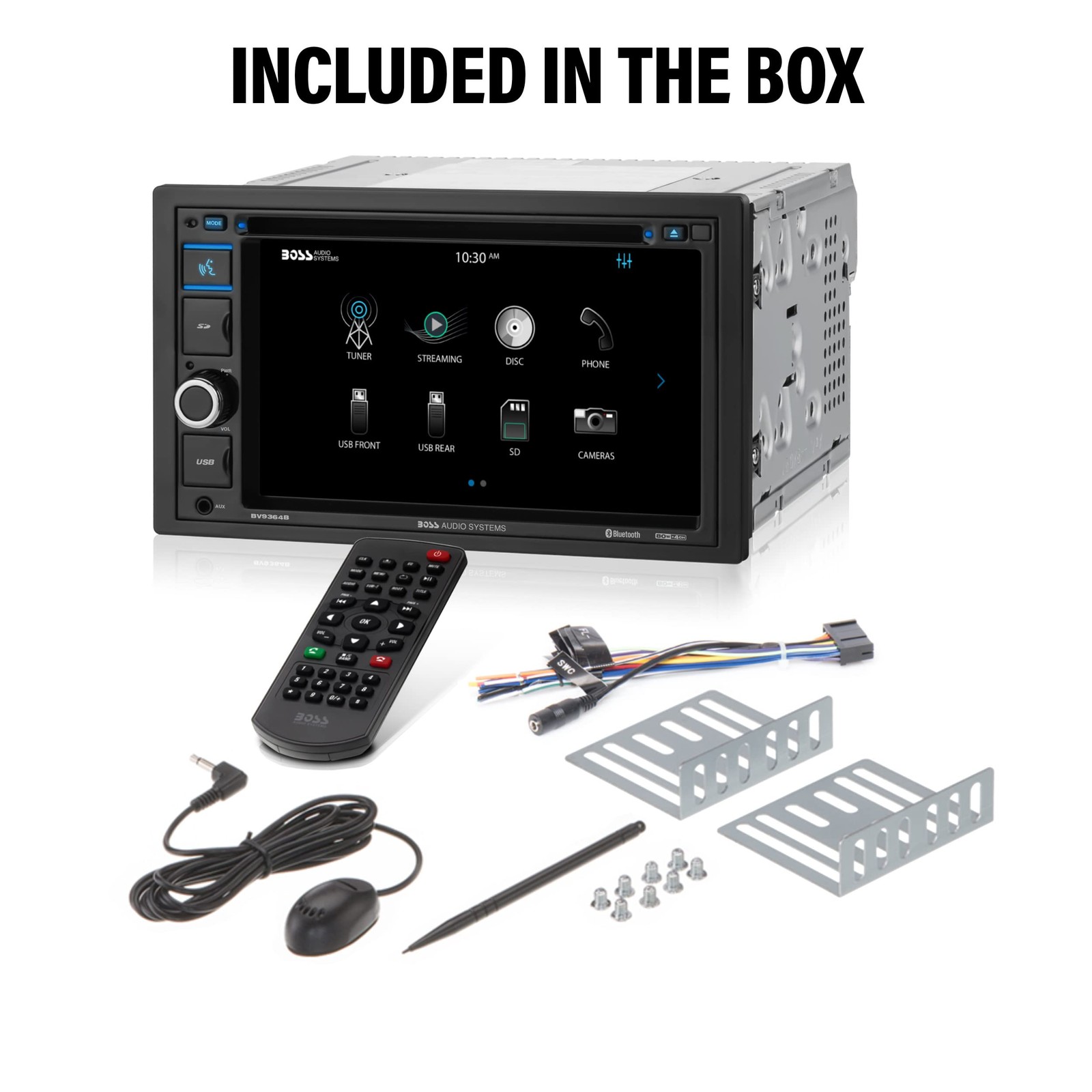 Bv9364b Reproductor De Dvd Estereo Para Coche: Doble Din, Audio Bluetooth/h
