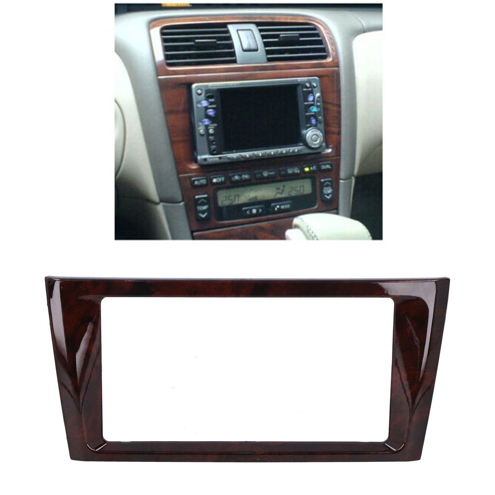 2‑Din Radio Fascia Car Stereo Navigation Refitted Dash Panel Kit Frame Fit