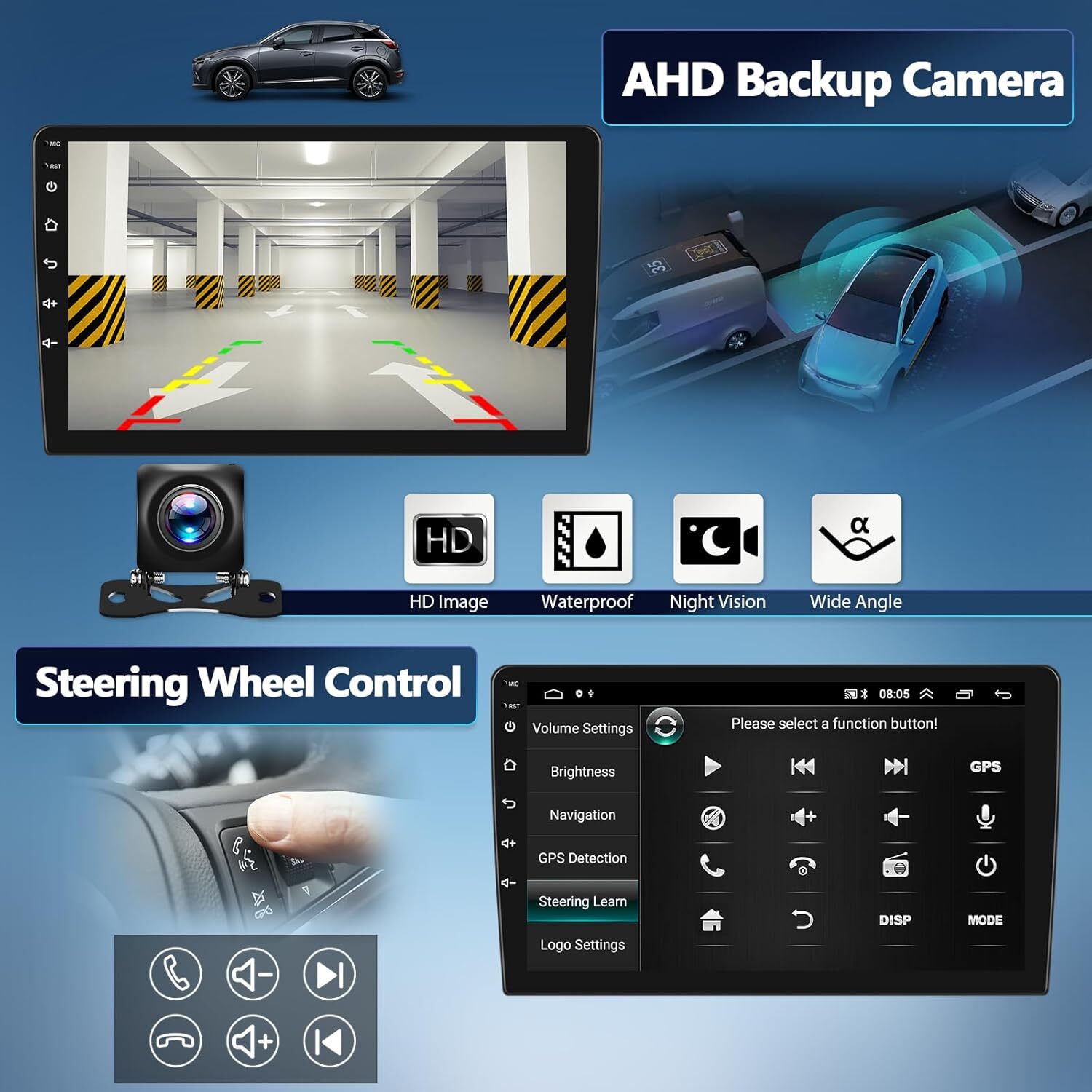 For 2013-2017 Hyundai Santa Fe Sport Apple Carplay Android Car Radio Stereo GPS