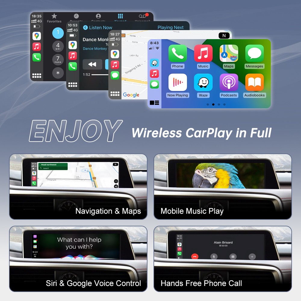 Wireless Carplay Android Auto Module For Lexus RX 2016-2019 Mirror Link AirPlay