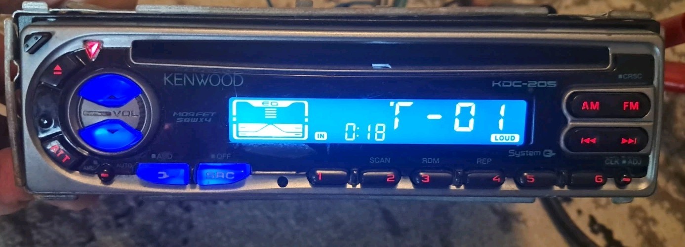 VINTAGE KENWOOD KDC-205 AUTOMOBILE CAR CD Player Receiver Head Unit – TESTED