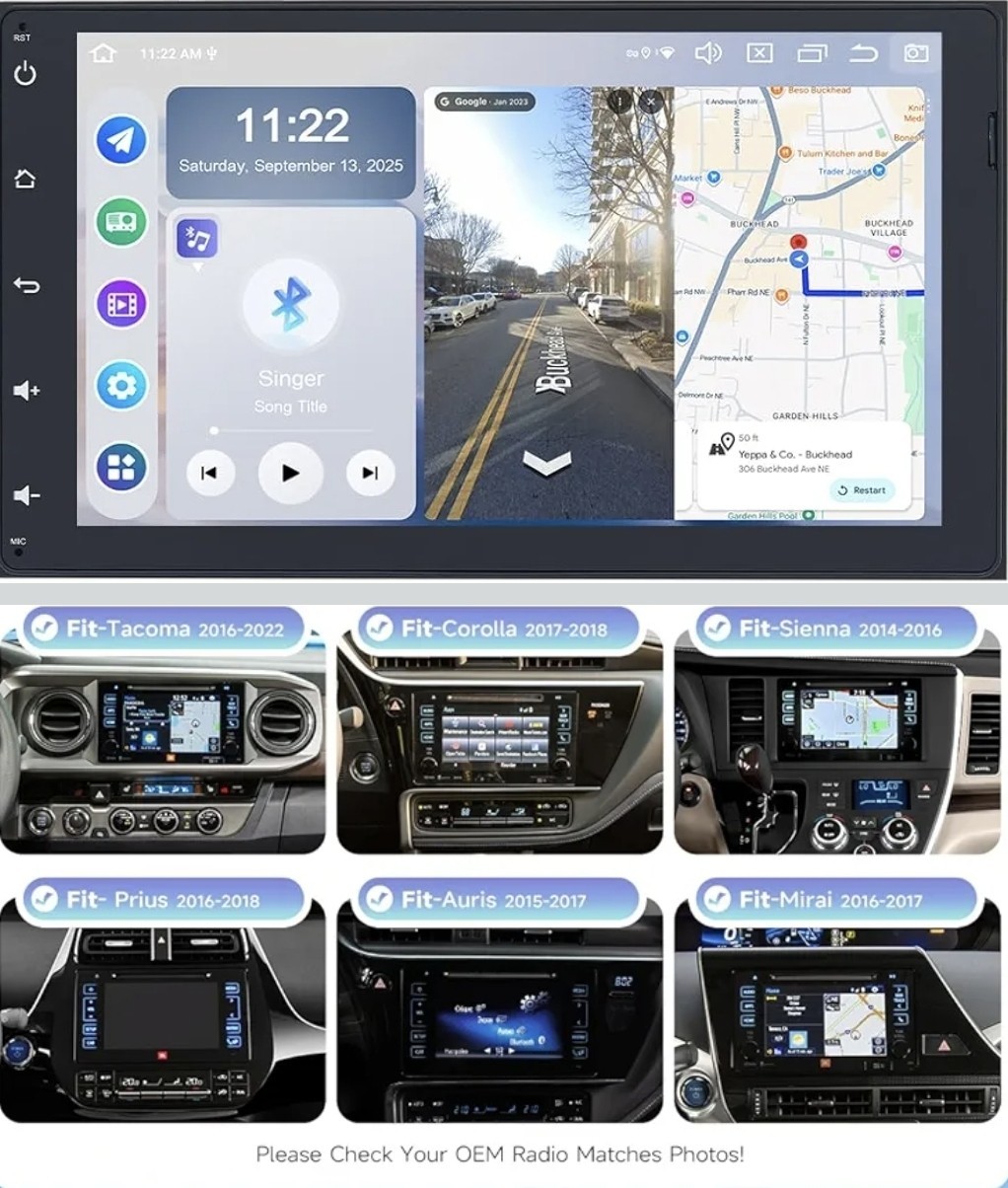 QLED 128GB Premium Stereo for Toyota Sienna 2014-2016 Apple CarPlay/Android Auto
