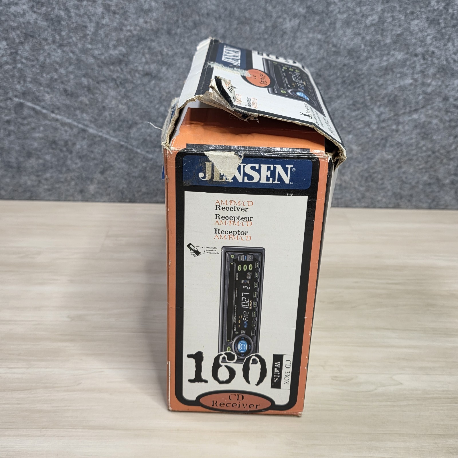 Jensen CD-330K Detachable Face AM/FM/CD Receiver with Remote Control 160 Watts