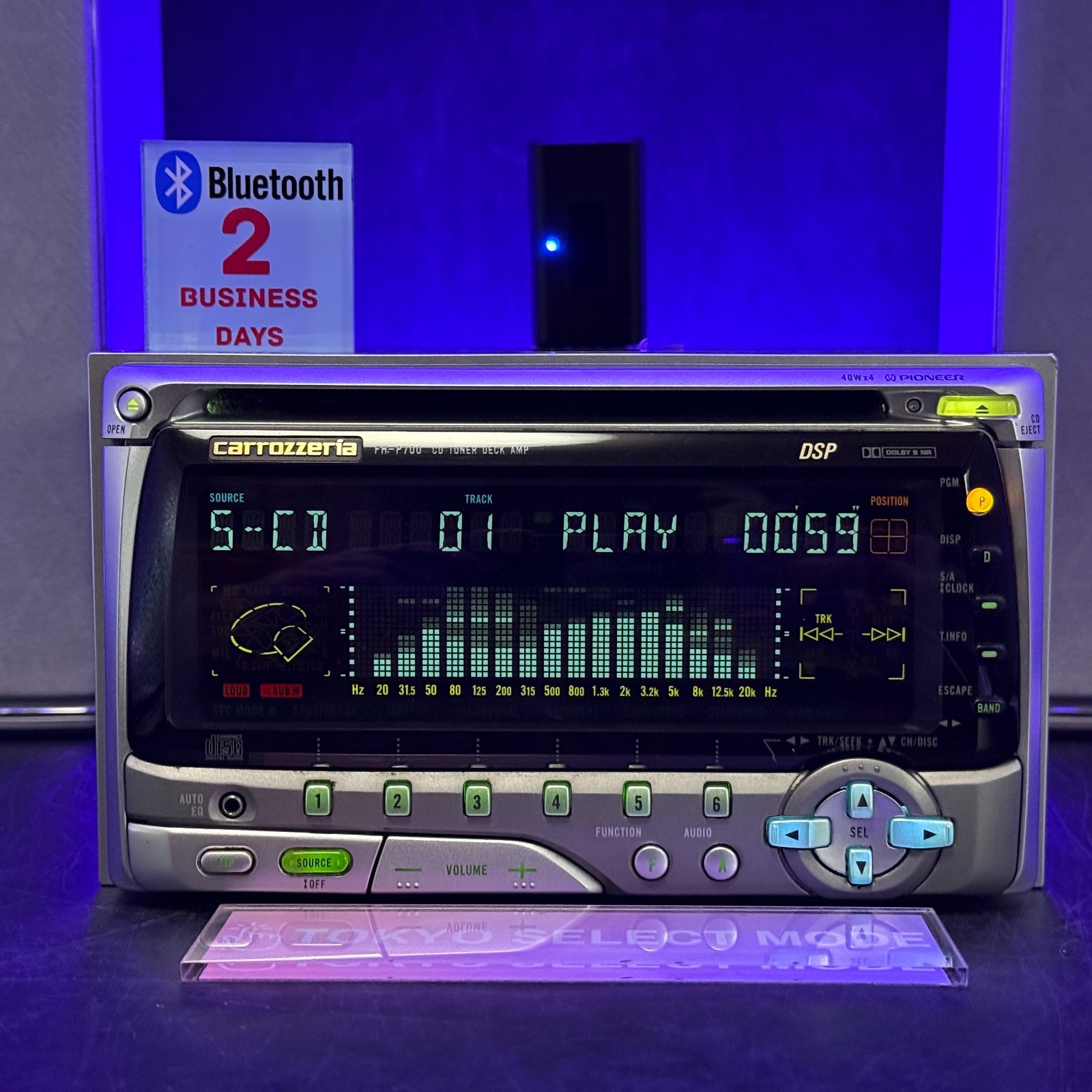 Pioneer Carrozzeria FH-P700 2DIN Car Audio CD Cassette Bluetooth 1997 Vintage