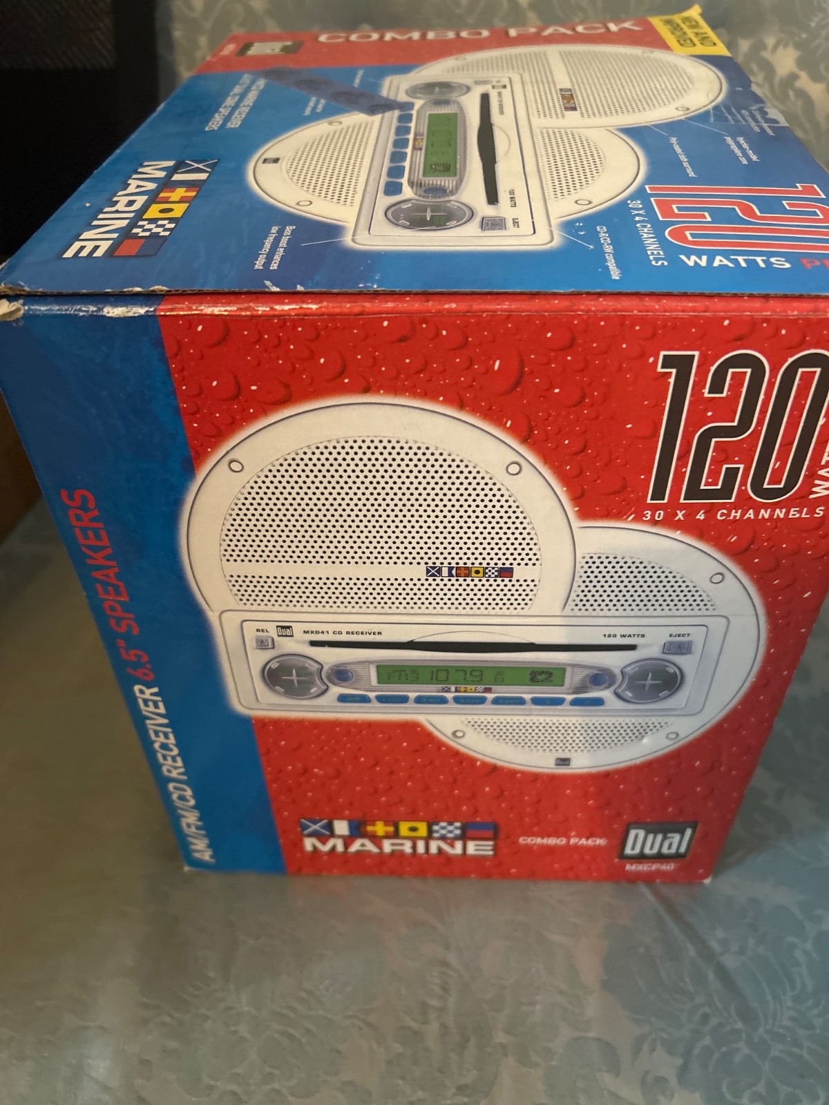 DUAL, MXcP 40 Marine A.M/Fm/Cd Marine Receiver. 26.5 Dual Cone Speakers NIB.
