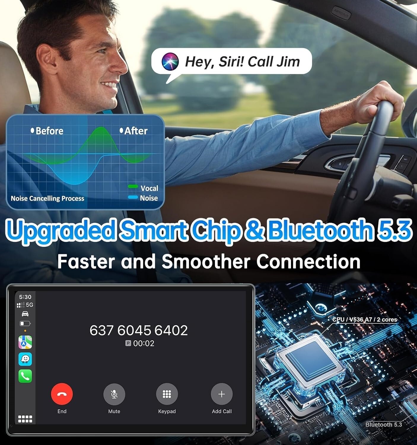Autoradio Doble Din Car Stereo Pantalla táctil de 9 pulgadas, Navegacion GPS NEW