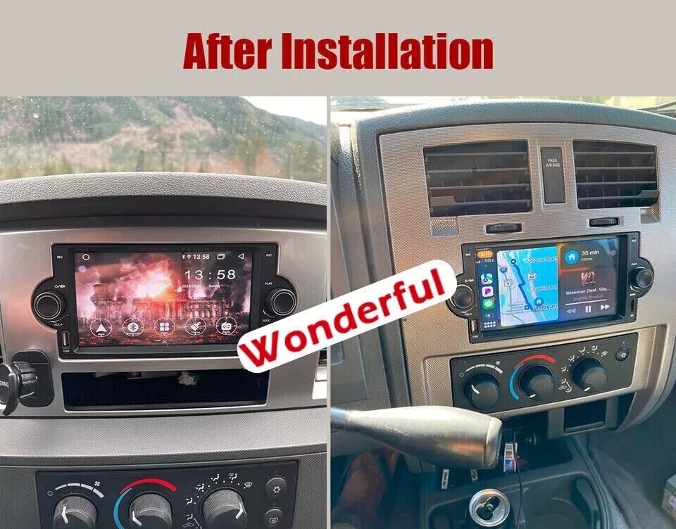 NEW 6.5” HD Car Radio GPS Navigation Android 4+64GB For Dodge Jeep Chrysler