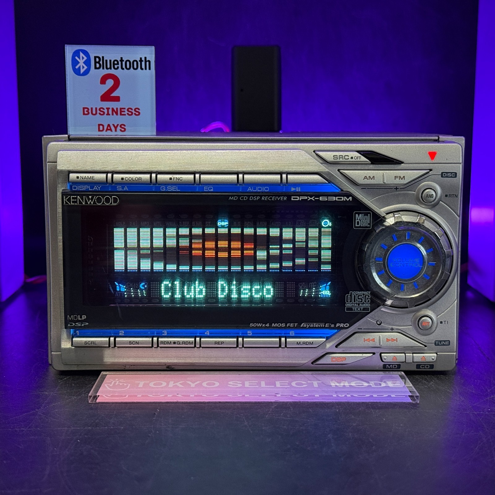 KENWOOD DPX-630M Car Audio 2DIN CD MD Added Bluetooth JDM DSP Tested In Stock